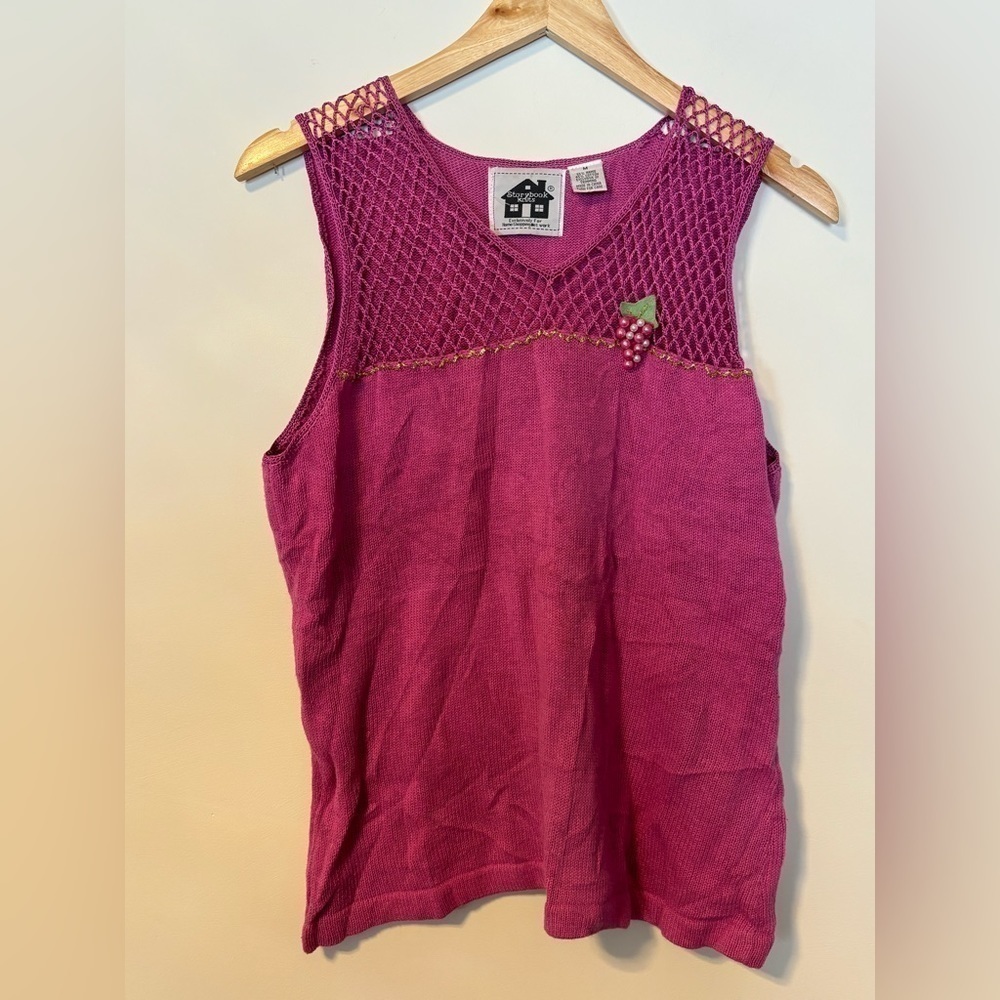 Storybook Knits- vintage Cute Grape tank top